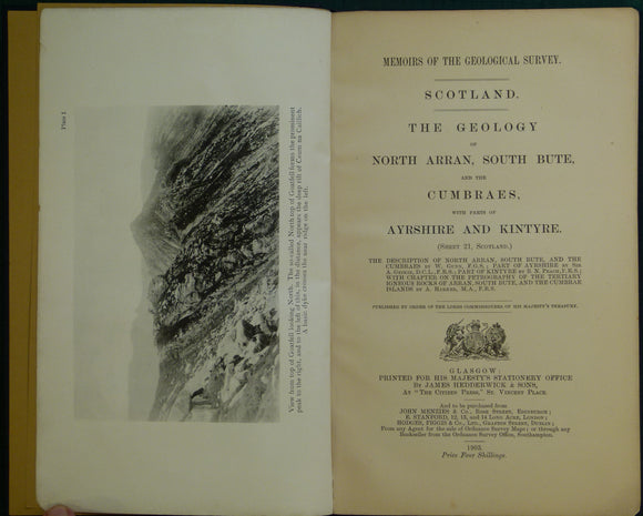 Sheet memoir 21 (1903). Geikie, A. et al. The Geology of North Arran, South Bute and the Cumbraes, with parts of Ayrshire and Kintyre.