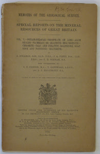 Strahan, A. et al. (1916). Special Reports on the Mineral Resources of G.B.: Vol. V- Potash-Felspar – Poasphate of Lime – Alum Shales