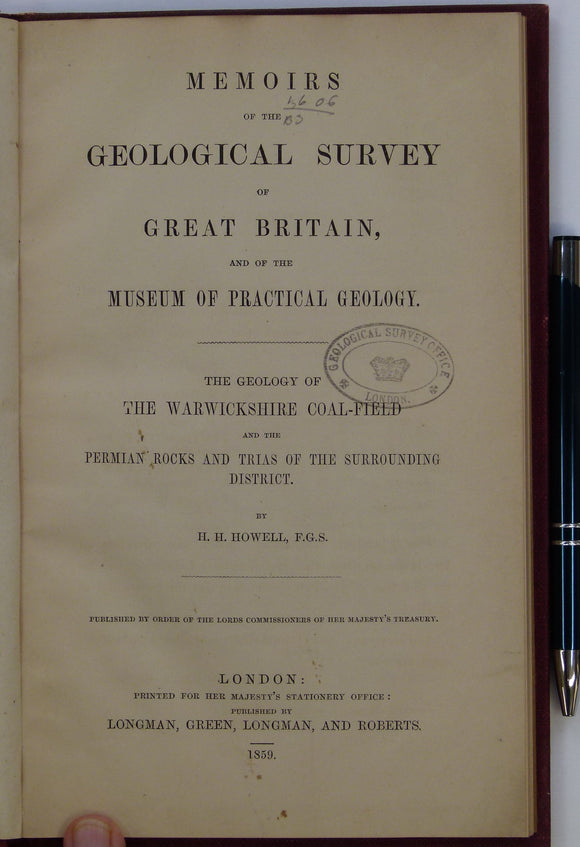 Howell, H.H. (1859). Geology of the Warwickshire Coal-Field, and the Permian Rocks and Trias of the Surrounding District. London: