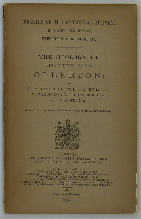 Sheet memoir 113 (1911). Geology of the Country Around Ollerton. Lamplugh, GW et al. London: Geological Survey