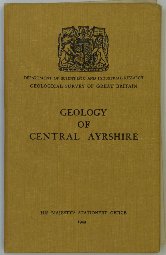 Sheet memoir  14  (1949). Geology of Central Ayrshire. Eyles, VA and MacGregor, AG. Edinburgh: Geological Survey of Scotland