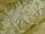 France. Viollet-le-Duc, E. (1876). Le Massif du Mont Blanc. &nbsp;Paris: J. Baudry. Scale 1:40,000. Colour lithographed topographic map, 122 x 103 cm, mounted on linen folded between marbled card covers
