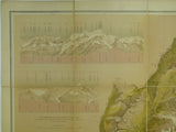 France. Viollet-le-Duc, E. (1876). Le Massif du Mont Blanc. &nbsp;Paris: J. Baudry. Scale 1:40,000. Colour lithographed topographic map, 122 x 103 cm, mounted on linen folded between marbled card covers
