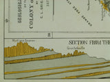 South Africa (1871). Griesbach, C.L. ‘Geological Map of the Colony of Natal’ in ‘On the Geology of Natal, in South Africa’, an extract from QJGS, v.27, pp 53-72. Fold out colour printed map
