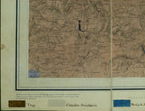Sheet  43, Old Series1”.(1845) topography 1831, geology 1845, issued 1859. Hand-coloured engraving, 66 x 80.5cm,