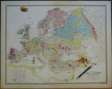 Murchison, R.I. and Nicol, J. (1856) REPRO Geological Map of Europe. Edinburgh: Blackwood, plate 4. Reproduction 60 x 76cm