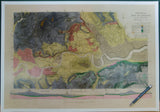 Mylne, Robert W. (1871). REPRO. Geological Map of London and Its Environs. Reproduction by British Geological Survey. 48 x 69 cm (original size)