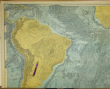 South Atlantic (1961). Heezen, Bruce C. and Tharp, Marie. Physiographic Diagram of the South Atlantic Ocean. Together with printed notes.