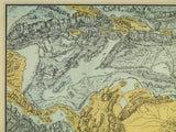 South Atlantic (1961). Heezen, Bruce C. and Tharp, Marie. Physiographic Diagram of the South Atlantic Ocean. Together with printed notes.