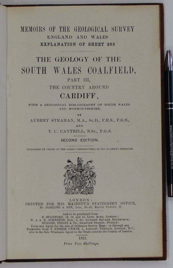 Sheet memoir  263 (1912). Geology of the South Wales Coal-Field, part III, the Country around Cardiff. Strahan, Aubrey et al. London: Geological