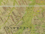 Sandhurst Gold Field [Victoria] (1878). Ministry of Mines. 1:31,680 scale. Colour lithograph, 63 x 88 cm, originally named Bendigo