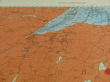 Renfrewshire, 16 and 17 (1870)1:10,560 scale OS basemap 1863. Covers Nelston, New Mearns and Eaglesham. Colour washed engravings