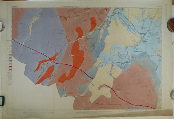 Lanarkshire, 37 (1871)1:10,560 scale OS basemap 1864. No place names. Colour washed engraving,