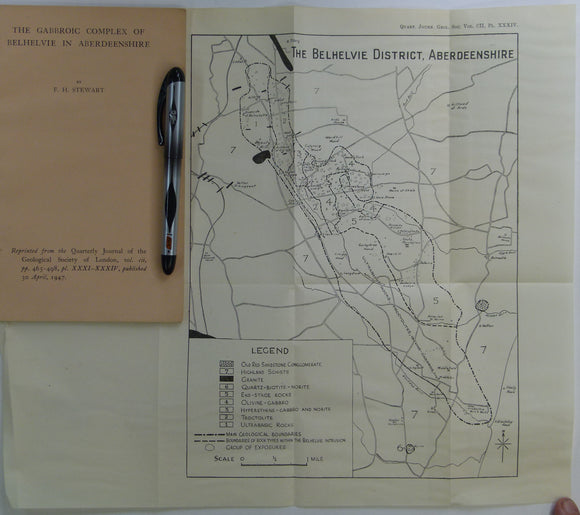 Stewart, F.H. (1947). ‘The Gabbroic Complex of Belhelvie in Aberdeenshire’, offprint of the Quarterly Journal of the Geological Society, v.102