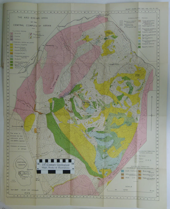 King, B.C. (1954). ‘The Ard Bheinn Area of the Central Igneous Complex of Arran’, extract of the Quarterly Journal of the Geological Society,