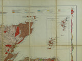 Geikie, A. (1892). Geological Map of Scotland. Edinburgh: John Bartholomew. Colour lithograph, scale 1:633600. Dissected and mounted on linen