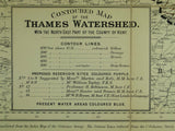Lobley, J.L. (1892). ‘Contoured Map of the Thames Watershed, with the North East Part of the County of Kent. Royal Commission on Metropolitan Water Supply. b/w lithograph