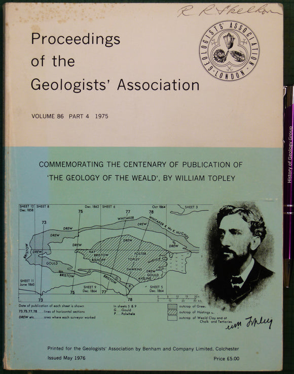 Topley, Wm. (1975) Commemorating the Centenary of Publication of ‘The Geology of the Weald’, by William Topley , special issue Proc GA