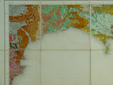 Sheet 14, ¼” Index series. (1892). Geological Survey of England and Wales. Covering English Channel coast from Start Point, Devon to Portsmouth. Hand-coloured lithograph