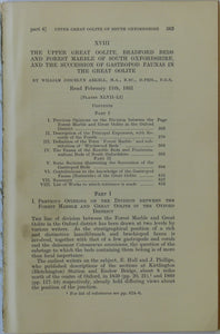 Arkell, W.J. 1931. ‘The Upper Great Oolite, Bradford Beds and Forest Marble of South Oxfordshire