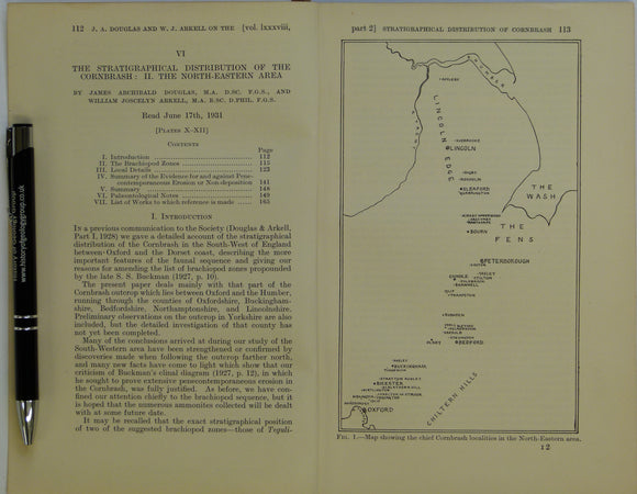 Arkell, W.J. and Douglas, J.A. 1931. ‘The Stratigraphical Distribution of the Cornbrash: [part] II. The North-Eastern