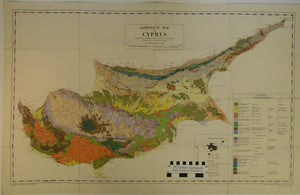 Cyprus, 1963. Geological Map of Cyprus. Geological Survey of Cyprus. 1:250,000