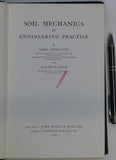 Terzaghi, Karl & Peck, Ralph B., (1948/55). Soil Mechanics and Engineering Practice. New York: John Wiley. 566 pp. 1st ed 1948, 8th printing 1955. Hardcove