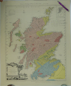 Neckar, LA. (1808).  Scotland coloured according to the Rock formations.  Facsimile 1939. Edinburgh: Edinburgh Geological Society.