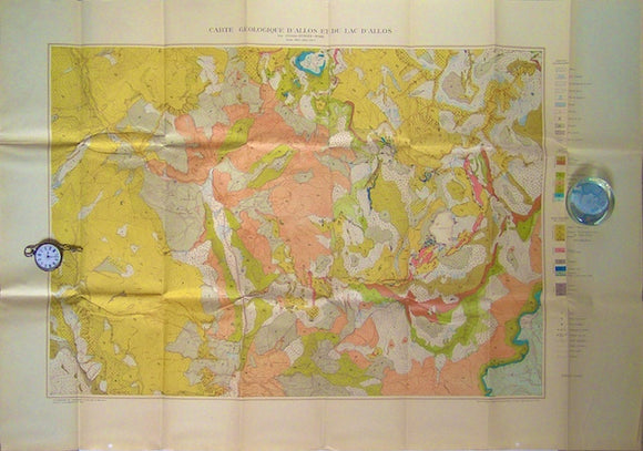 Carte Geologiqued'Allos et du Lac d'Allos, 1927