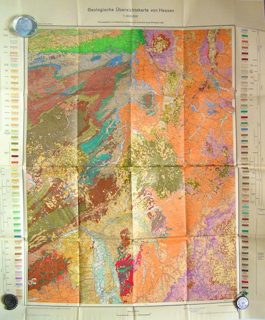 Geologische Ubersichtskarte von Hessen, 1960