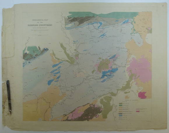 Sedgwick, A. and Murchison, R.I. (1842). ‘Geological Map of the Rhenish Countries’ from Transactions of the Geological Society,