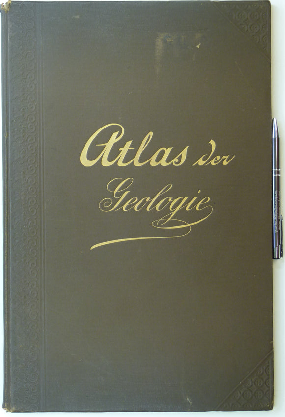 Berghaus, Hermann, 1892. Atlas de Geologie; Berghaus Physikalischer Atlas, Abteilung 1. Gotha: Justus Perthes, 7pp+ 15 double page maps. First edition.