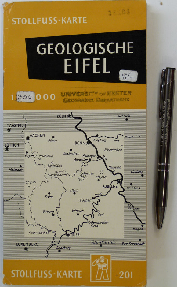 Eifel. Geologische Ubersichtskarte der Eifel und ihrer Umrandung (n.d.). Bonn: Wilhelm Stollfuss Verlag. Colour printed map 1:200,000,
