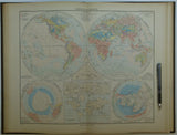 Berghaus, Hermann, 1892. Atlas de Geologie; Berghaus Physikalischer Atlas, Abteilung 1. Gotha: Justus Perthes, 7pp+ 15 double page maps. First edition.