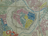 Vienna. Wien Plan der k.k. Haupt und Residenzstadt (c.1850-57). Scale approx1:17,000. Hand-coloured engraved town map 42.5 x 51cm