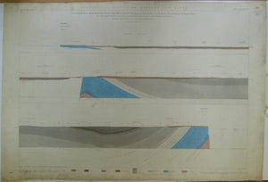Horizontal Section No.  107 (1875). From Portskewet in Monmouthshire across the Severn at New Passage by Stoke Gifford in Gloucestershire, across Bristol Coalfield to Wapley. Geological Survey of GB. 1st