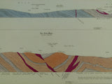 Horizontal Section No.   37 (1854). From Harlech, over Rhinog and Rhobell-fawr, Moel-ddu (N. end of Aran range), Pen-y-boncyn, the Berwyns, to Oswestry. Geological Survey of GB. 2nd