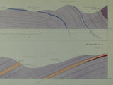 Horizontal Section No.   37 (1854). From Harlech, over Rhinog and Rhobell-fawr, Moel-ddu (N. end of Aran range), Pen-y-boncyn, the Berwyns, to Oswestry. Geological Survey of GB. 2nd