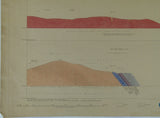 Horizontal Section No.  113 (1878). 1. From Frizington, Cumberland, near the Duddon, N of Seathwaite, 2. From the R Duddon at Black Dubb, across Lang Bank, to Broughton Moor, Lancs. Geological Survey of GB. 1st