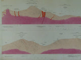 Horizontal Section No.  114 (1877). From nr. Scales Moor, across Gavell Fell by Ennerdale, Wastdale Head, Scafell Pikes, and Coniston Old Man, E  of Coniston Water, Lancs. Geological Survey of GB. 1st