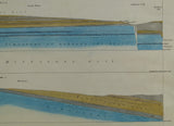 Horizontal Section No.  129 (1882). From Baildon Common, by Ilkley, Wharfedale, Greenhow Hill, and the Craven Fault to Wensleydale. Geological Survey of GB. 1st edition.