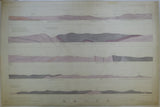 Horizontal Section No.   32 (1854). Untitled. Moel-y-Gwrnedd, Bala LakePen-y-Dall-Gwm, Hirnant, Pen-y-Brwynen, Pen-y-Bylchau, Galt-yr-Aner. Geological Survey of GB. 1st