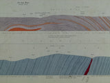 Horizontal Section No.   34 (1854). From the Severn, Welshpool, Montgomeryshire, to Corve Dale, Shropshire, Croft to near Downton Castle, Ludlow. Section from Lawley Hill to Wenlock Edge, Shropshire. Geological Survey of GB. 1st