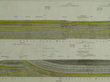 Horizontal Section No.   96 (1876). From the Skipton Anticlinal, to the middle of the Yorkshire Coalfield, across Shelterclifffe ENE of Skipton, to Felkirk, NE of Barnsley.  Geological Survey of GB. 1st