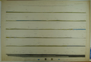 Horizontal Section No.   99 (1876). From NW of Masham, across Harrogate Anticlinal, the Lower Coal Measures of Seacroft, and Middle Coal Measures to the R Aire and Mickletown. Geological Survey of GB. 1st