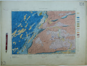 Ireland sheet 124, Gort, 1” scale. 1901. Covers Lough Cooter. Base map not dated. Coloured 1902. Hand-coloured