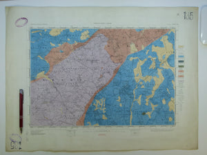 Ireland sheet 135, Templemore, 1” scale. 1901. Base map not dated. Coloured 1908. Hand-coloured