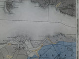 Ireland sheet 141, Kilrush, 1” scale. 1881. 35% Atlantic Ocean. Base map not dated. Coloured 1909. Hand-coloured