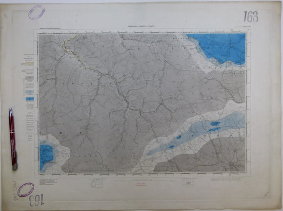 Ireland sheet 163, Newmarket, 1” scale. 1882. Base map not dated. Hand-coloured engraving,