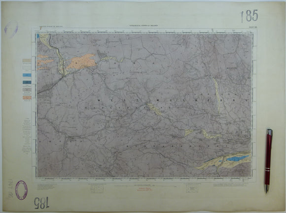 Ireland sheet 185, untitled – Sullane River, 1” scale. 1880. Few settlements. Base map not dated. Hand-coloured